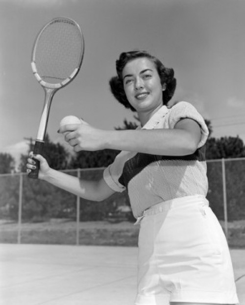 Young woman playing tennis Poster Print - Item # VARSAL255421157
