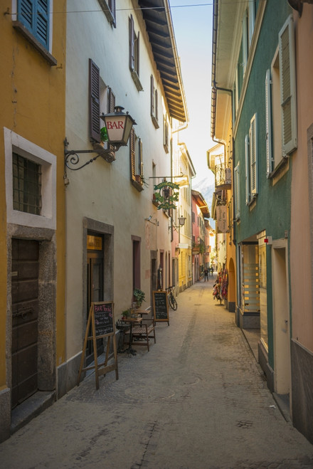 Colorful architecture along a narrow alleyway; Ascona, Ticino, Switzerland PosterPrint - Item # VARDPI2430690