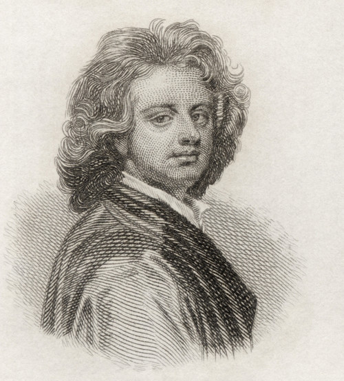 Sir Godfrey Kneller, 1St Baronet, 1646 To 1723. English Portrait Painter. From Crabb's Historical Dictionary Published 1825. PosterPrint - Item # VARDPI1905928