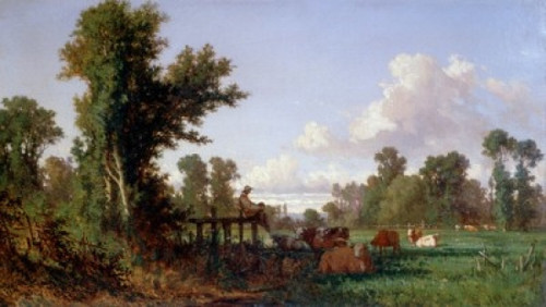 Wooded Landscape 1851 Jean-Fran?ois Millet Poster Print - Item # VARSAL900134242