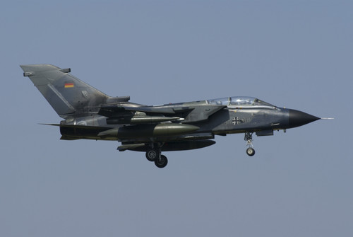 A Panavia Tornado ECR of the German Air Force in flight over Florennes, Belgium Poster Print - Item # VARPSTRVP100024M