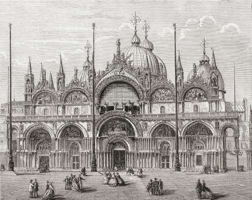 The Patriarchal Cathedral Basilica Of Saint Mark, Or Saint Mark's Basilica, Venice, Italy In The Late 19Th Century. From Italian Pictures By Rev. Samuel Manning, Published C.1890. PosterPrint - Item # VARDPI2221036