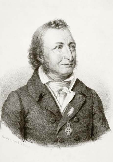 Knud Lyne Rahbek, 1760 - 1830. Danish Intellectual. Literary Historian. From Figaro, Journal For Literatur, Kunst Og Musik, Published In Copenhagen, 1841. PosterPrint - Item # VARDPI1903847