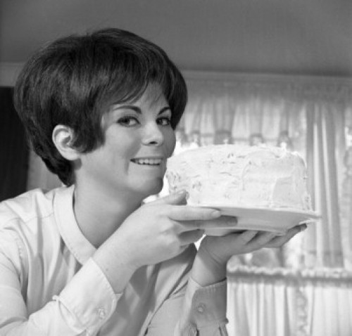 Beautiful woman holding cake Poster Print - Item # VARSAL255420945