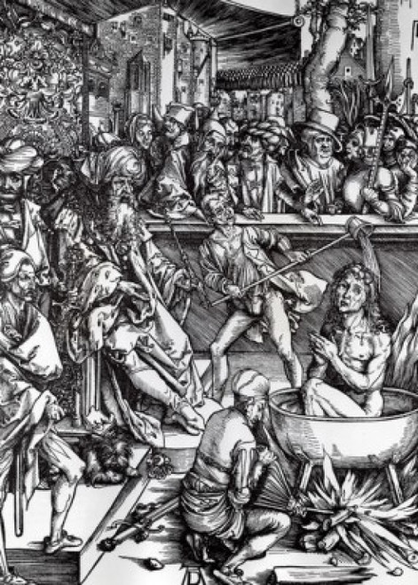 Martyrdom of St. John Evangelist by Albrecht Durer  engraving  Poster Print - Item # VARSAL9953624