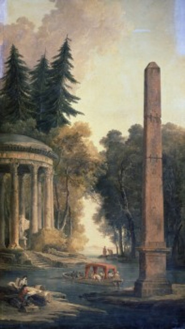 The Pavilion Hubert Robert Oil On Canvas Pushkin Museum of Fine Arts  Moscow  Russia Poster Print - Item # VARSAL261521