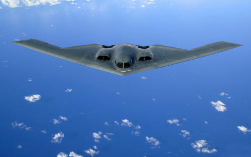 May 30, 2006 - A B-2 Spirit soars through the sky after a refueling mission over the Pacific Ocean Poster Print - Item # VARPSTSTK102842M