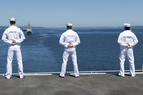 Sailors man the rails aboard USS Essex Poster Print - Item # VARPSTSTK108397M