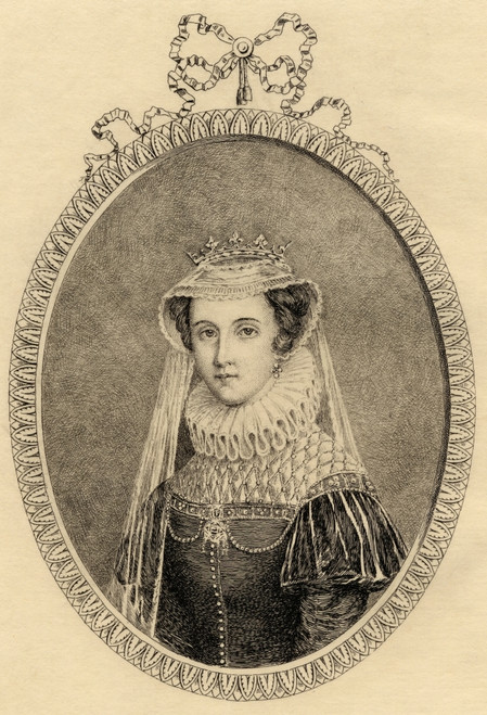 Mary Queen Of Scots, 1542-1587 Also Mary Stuart, Daughter Of James V, King Of Scotland. Original Etching By Mercier. From The Book _ Lady Jackson?S Works, Vii. The Last Of The Valois I? Published London 1899. PosterPrint - Item # VARDPI1858302