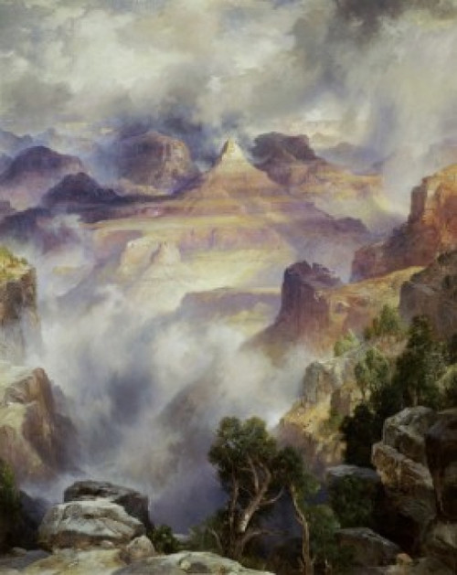 Canyon Mists: Zoroaster Peak  Grand Canyon   Thomas Moran Poster Print - Item # VARSAL900123076
