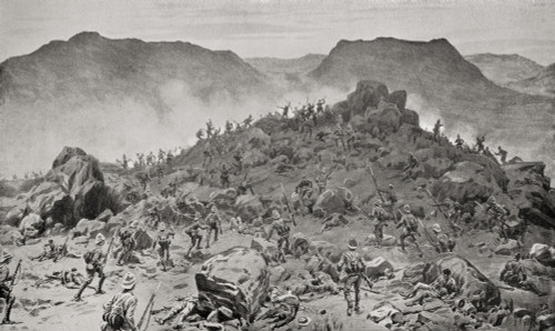 The Battle Of Belmont, 23 November 1899, Bayonet Attack By The Scots And Grenadier Guards. From The Book South Africa And The Transvaal War By Louis Creswicke, Published 1900 PosterPrint - Item # VARDPI1873051