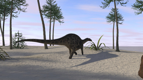 Dicraeosaurus walking in a tropical environment Poster Print - Item # VARPSTKVA600328P
