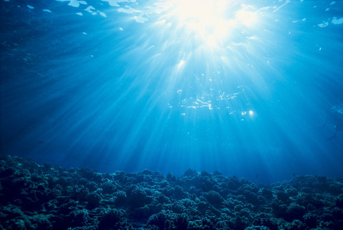 Hawaii, Sunburst Over Shallow Reef, B1902 PosterPrint - Item # VARDPI1999194
