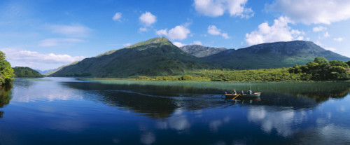 Three People On A Boat In The Lake, Kylemore Lake, County Galway, Republic Of Ireland PosterPrint - Item # VARDPI1798751