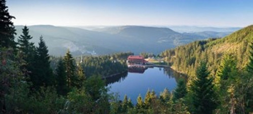 Mummelsee Lake  Black Forest  Baden-Wurttemberg  Germany Poster Print by Panoramic Images (27 x 12) - Item # PPI158508