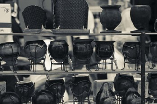 Mate cups at a market stall  Plaza Constitucion  Montevideo  Uruguay Poster Print by Panoramic Images (24 x 16) - Item # PPI123629
