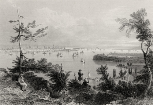 View Of New York From Weehawken Usa From A 19Th Century Print Engraved By R Wallis After W H Bartlett PosterPrint - Item # VARDPI1839431