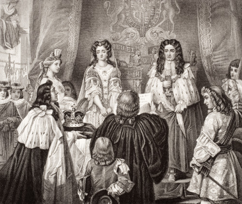 The Crown Offered To William And Mary By The Lords And Commons At Whitehall, February 12, 1689. Engraved By H. Bourne After E.M. Ward. From The Book _Illustrations Of English And Scottish History? Volume Ii PosterPrint - Item # VARDPI1860085