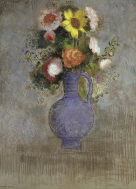 Bouquet in a Blue Vase     c. 19th C.  Odilon Redon   Private Collection  Poster Print - Item # VARSAL11581179