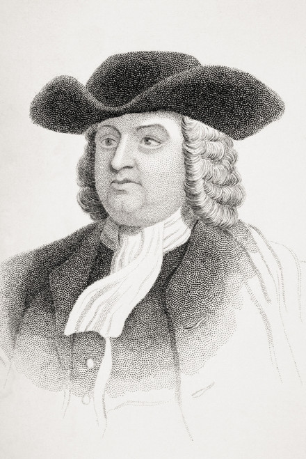William Penn 1644-1718 English Quaker Leader From Old England's Worthies By Lord Brougham And Others Published London Circa 1880's PosterPrint - Item # VARDPI1855393