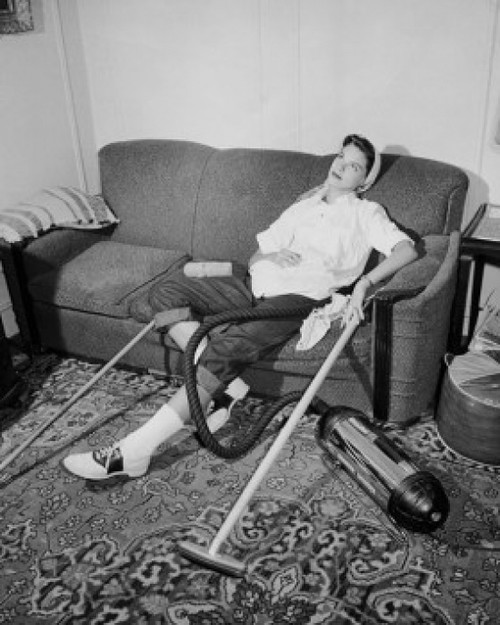 High angle view of a young woman resting on a couch Poster Print - Item # VARSAL2554960