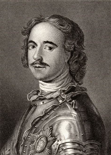Peter The Great Or Peter I 1672-1725. Tsar Of Russia 1682-1725. 19Th Century Print Engraved By Edward F. Finden From The Painting By Nattiere. PosterPrint - Item # VARDPI1859703