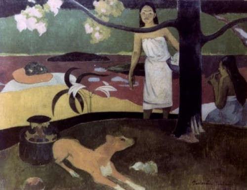 Tahitian Pastorals by Paul Gauguin  oil on canvas 1893  1848-1903  Russia  St. Petersburg  The Hermitage Poster Print - Item # VARSAL90064967