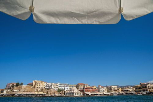 Buildings along the harbour; Chania, Crete, Greece PosterPrint - Item # VARDPI12254298