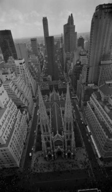 USA  New York State  New York City  View looking downward on St. Patrick's Cathedral Poster Print - Item # VARSAL255424839
