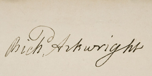 Signature Of Sir Richard Arkwright 1732 1792. English Textile Industrialist And Inventor. PosterPrint - Item # VARDPI1859038