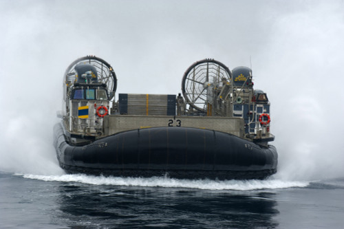 A landing craft air cushion approaches the well deck of USS New Orleans Poster Print - Item # VARPSTSTK104786M