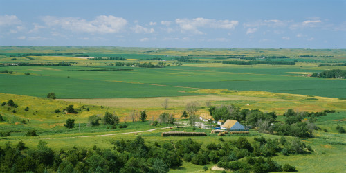 High angle view of a landscape, Arnold, Custer County, Nebraska, USA Poster Print - Item # VARPPI58226