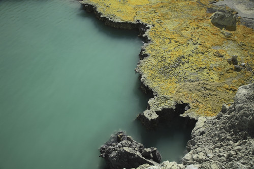 June 17, 2008 - Kawah Ijen, acid lake with sulfur coast, Java Island, Indonesia Poster Print