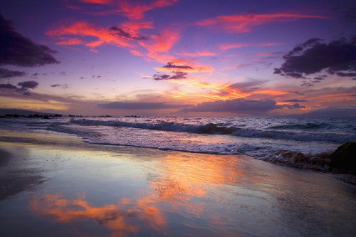 USA, Hawaii Islands, Maui, Mokapu Beach; Wailea, Sunset PosterPrint - Item # VARDPI1975659