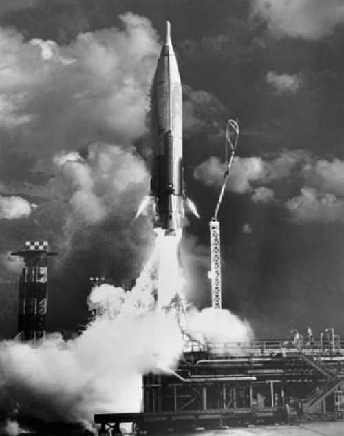 Missile taking off from a launch pad  Atlas Missile  Cape Canaveral  Florida  USA Poster Print - Item # VARSAL25546898