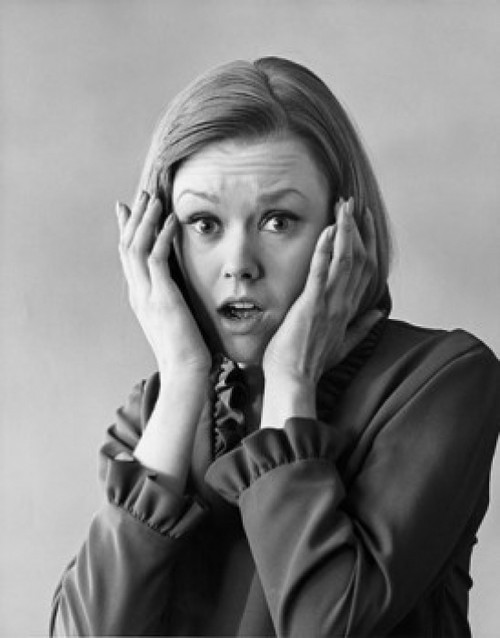 Portrait of a young woman looking surprised Poster Print - Item # VARSAL25510516