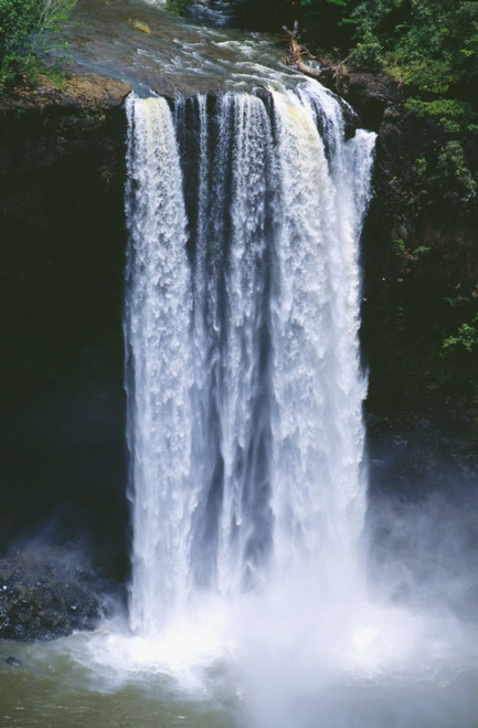 Hawaii, Kauai, Wailua Falls State Park, Close-Up Of Cascading Waterfall PosterPrint - Item # VARDPI1993652