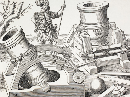 16Th Century Mortars On Moveable Carriages. From Military And Religious Life In The Middle Ages By Paul Lacroix Published London Circa 1880. PosterPrint - Item # VARDPI1905729