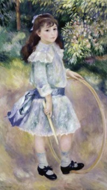Girl with a Hoop - Marie Goujon   1885  Pierre-Auguste Renoir   Oil on canvas   National Gallery of Art  Washington  D.C. Poster Print - Item # VARSAL998104