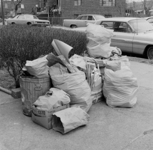 Trash pile on sidewalk Poster Print - Item # VARSAL255422071