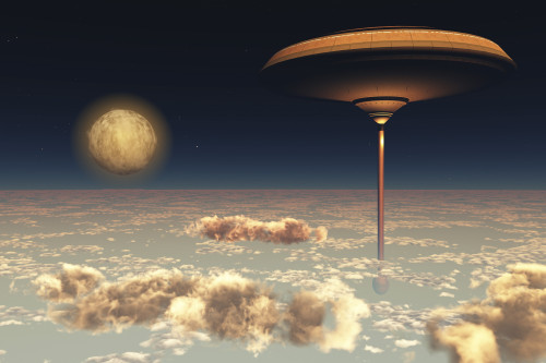 A futuristic space station hovers above the Earth Poster Print - Item # VARPSTCFR100161S