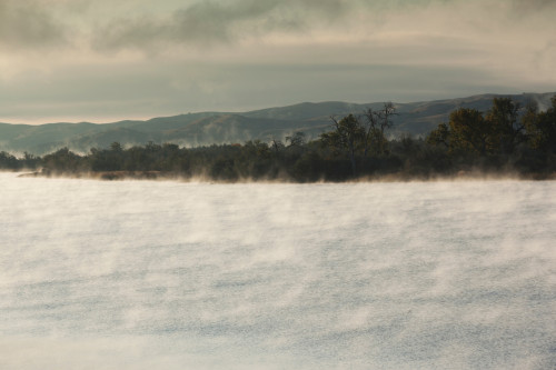 View of the Missouri River in autumn morning, Pierre, Hughes County, South Dakota, USA Poster Print - Item # VARPPI167157