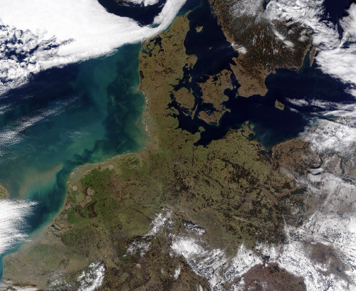 Satellite view of North Western Europe Poster Print - Item # VARPSTSTK200388S
