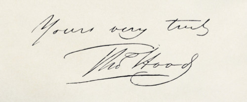 Signature Of Thomas Hood, 1799 To 1845. British Humorist And Poet. Fom The Book The Complete Poetical Works Of Thomas Hood Published 1906. PosterPrint - Item # VARDPI1872107