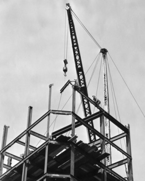 Low angle view of construction workers on a construction site Poster Print - Item # VARSAL25527933