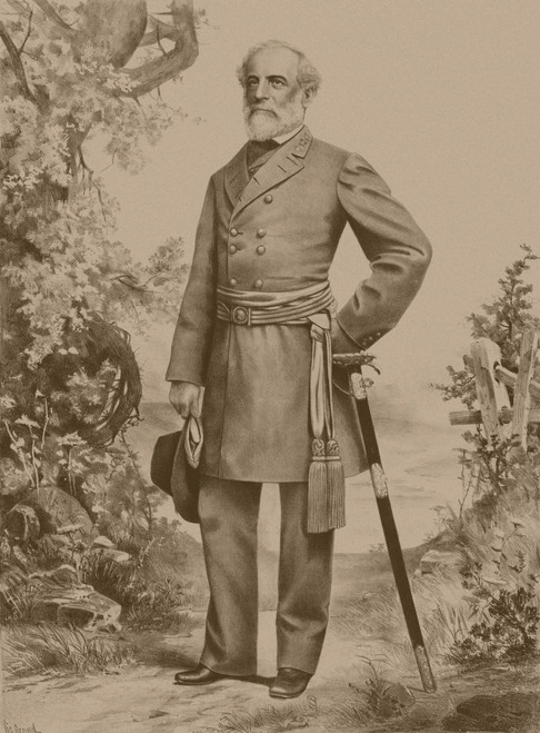 Civil War artwork of General Robert E. Lee standing. Poster Print - Item # VARPSTJPA101161M