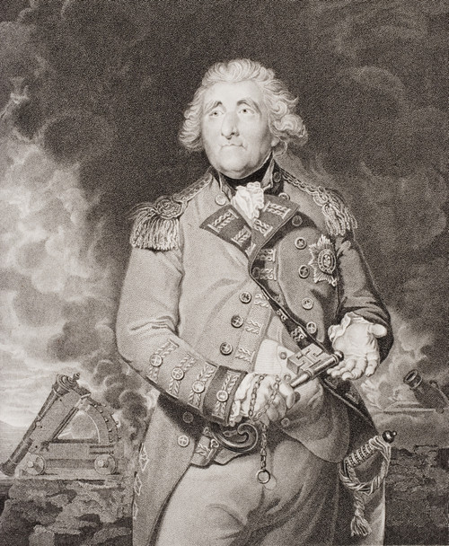 George Augustus Elliott, Lord Heathfield, 1St. Baron Heathfield, Governor Of Gibraltar, 1717-1790. With The Keys Of Gibraltar From The Painting By Sir. Joshua Reynolds. PosterPrint - Item # VARDPI1857260