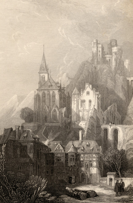 Trarbach, Germany. Engraved By E.I. Roberts From A 19Th Century Print By D. Roberts. PosterPrint - Item # VARDPI1857581