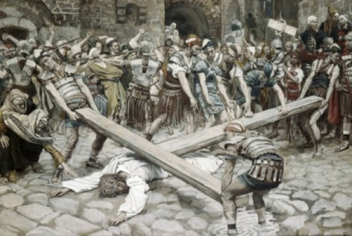 Christ Falls Beneath His Cross  James Tissot Poster Print - Item # VARSAL999279