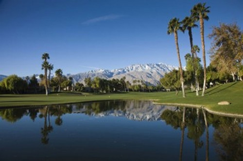 Pond in a golf course  Desert Princess Country Club  Palm Springs  Riverside County  California  USA Poster Print by Panoramic Images (24 x 16) - Item # PPI124790